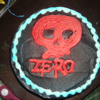 Zero Skate Board Cake Pound cake whipped icing with air brush on top!!for my stepsons 14th birthday!!