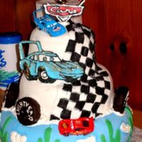 Disney Cars Cake My first-ever cake attempt. LOL You all are so inspiring I just had to try. Now I have a newfound respect for cake decorators everwhere!...
