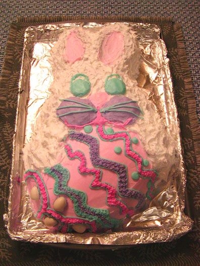 Bunny Cake! Bunny Cake with basic buttercream frosting