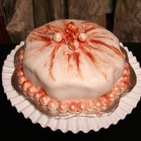 Origami Crane Fondant Cake The crane is origami made from a square piece of very thin MMF. Very pleased this worked!! Gold luster dust adorns the crane and top of the...