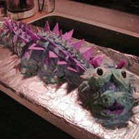 Dragon Cake Decided to post this here, also, because it was made specifically for a Chinese theme party. Dragon is buttercream frosting with white...