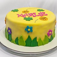 Karlie's Birthday Cake Birthday cake for 14 yr. old who's interest's included basketball and 4-H. All fondant decorations.