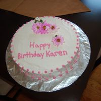 Karen's Cake this was for my friend's mama. vanilla cake with vanilla buttercream.