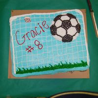 8Th Birthday Soccer Cake I made this for my little cousins 8th birthday party. It was a hit! :)
