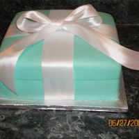 Tiffany Box The brides mom gave me a Tiffany Box to duplicate the color for her daughter's bridalshower. The ribbon is satin. I used press n'...