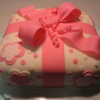 First Fondant Cake This is my first attempt at fondant..from Wilton Course III. I used Wilton's boxed fondant.