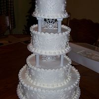 Snowflake Wedding Cake This cake was made for a friend getting married on New Years Eve. The cake was tranported on an 8 hour trip to Waterloo Iowa. Each layer...