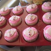 It's A Girl Cupcakes BC icing, MMF accents