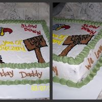 Ol Buzzard - chocolate cake - buttercream icing -