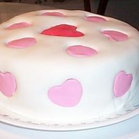 Fondant Heart Cake (Side) This is the side of my first fondant cake.