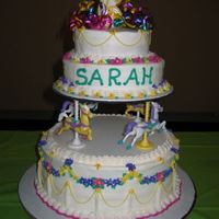 Carousel This was for my dd's birthday at a carousel. All b/c icing.