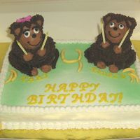 Monkey Business This is for a set of twins' 4th birthday (boy & girl). They are having a jungle themed party! I got the idea for the monkey from a...