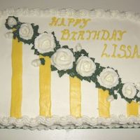 Lissa.jpg Buttercream icing, strawberry filling 1/4 sheet cake.