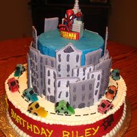 Spiderman This was in the Wilton Yearbook. My first time doing colour flow icing...I know now what I should do next time!!