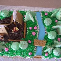 Cimg2430.jpg Mine and my two friends first home-ec project 8th grade. frosting river and jellybean campfire. The trees are cookies and the grass is...