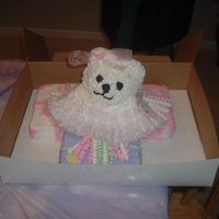 Teddy With Presents A birthday cake for a little girl. A ballerina teddy on presents.