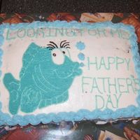 Fishy Cake 2 This was the second of three cakes. Piping gel method and freehand writing. Chocolate cake gave me serious problems with icing it.