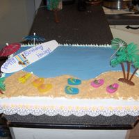 Luau Cake For Friend's Daughter 
