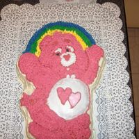 A Sad Sad Attempt At A Care Bear Cake 