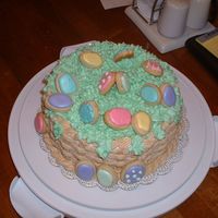 Another View Of Easter Basket top view of Easket Basket Cake