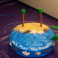 Beach Cake for one of my co-workers that was moving to Florida