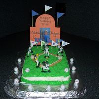 Baseball Field Cake Made this for my son's 9th Brithday!...He loves the Yankees!!!!...as you can see by the photo!!!....He loved it!!! just started...