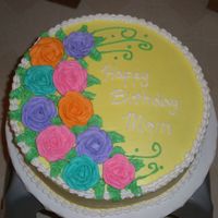 Colorful Roses made for friends mother. all buttercream