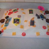 Scrap Book And Other Favorites Cake My friends daughter wanted me to help her make her mom a cake for her birthday.She is 9 and this was her first time doing any kind of...