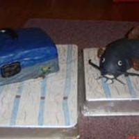 Tackle Box And Catfish Cake Made these for my father in laws 60th birthday. He is big into fishing so we had a big party for him. Turned out ok.