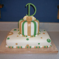 Bridal Shower This is a white cake covered in buttercream and fondant. All accents are fondant and luster dust.