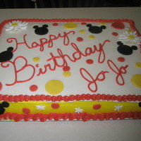 Mickey Mouse Birthday Cake This was a brithday cake I made for my daughter for her birthday just before we took her to Disney World.