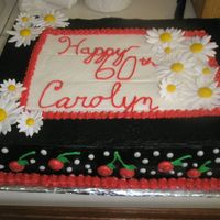 Cherries And Daisies Cake I made this for a birthday whre the woman likes Mary Englebright.