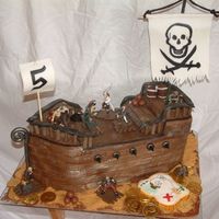 Pirate Cake This was my first time doing a carved cake and using fondant a big thanks to karateka,alanahodgson for directions and karensue for her...