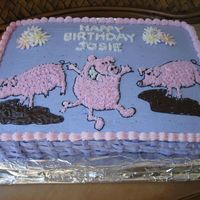 Birthday Girl Loves Pigs Used chocolate candy melts for the mud puddles.