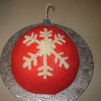 Christmas Ornament Ball Ice Cream filled ornament ball cake