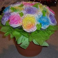 Flower Cupcake Bouquet This was ordered to go with a floral/luau theme.