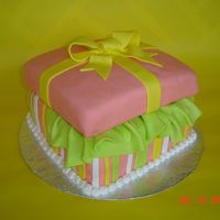 Square Box With Lid And Tissue Paper Boy oh boy...I had no idea where to post this! It's a vanilla butter cinnamon cake made of two 8"x8" squares on the bottom...