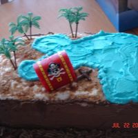 Treasure Hunt Made this for my son... only non edibles were the trees and the treasure chest candle...