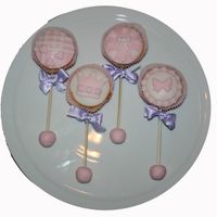 Baby's Rattle This was for my friend for her baby shower. This are chocolate cupcakes with fondant decoration. I put a stick in the cupcakes and with the...