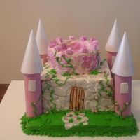 Serendipity Cakes This is a castle cake that I made for an 8 year old. She drew me a picture of what she wanted it to look like.
