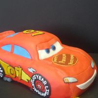 Lightning Mcqueen more of a front pic, I loaded one like this before but somehow never posted. this was my second time doing a lightning mcqueen cake and I...