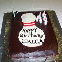 Bowling Pin I sister is into bowling so i made this cake and drew a bowling pin