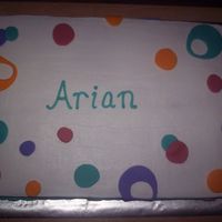 Circles Just trying something new. Buttercream with fondant circles.