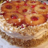 Pineapple Made for thanksgiving. I couldn't have been more thrilled when I saw the top cake come out of the pan. The top was perfection for once...