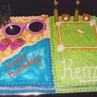 Half Beach, Half Baseball This is Chocolate Cake with BC. The water is piping gel, that I tinted blue. The sand and dirt are brown sugar. I came up with this when...