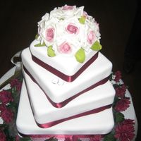Ashley And Matts Wedding Cake The bride wanted something simple and elegant. The cake I thought was going to be a disaster as it was my first 'wedding cake'. I...