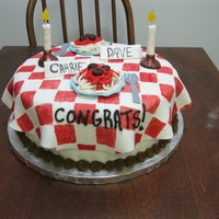 Bridal Shower Food Theme Cake Marshmallow fondant, buttercream, chocolate molding clay with copper, pearl and ivory luster dust to give some of it a metallic look. I...