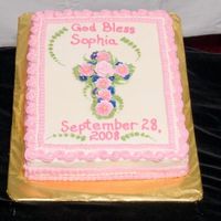 Sophie's Baptism This was for a baptism - 11x15 single-layer sheet marble sheet cake. I tried some different borders - thanks! I really like how it has a...