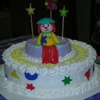 Character Cakes JO JO circus cake for Jordanne's 3rd birthday. At this point my little cousin had already poked around at the eyes and such. She...