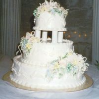 Mixed Gumpaste Flowers mixed spring flowers and grapes I got to play on this one . My nephew just wanted lemon cake.